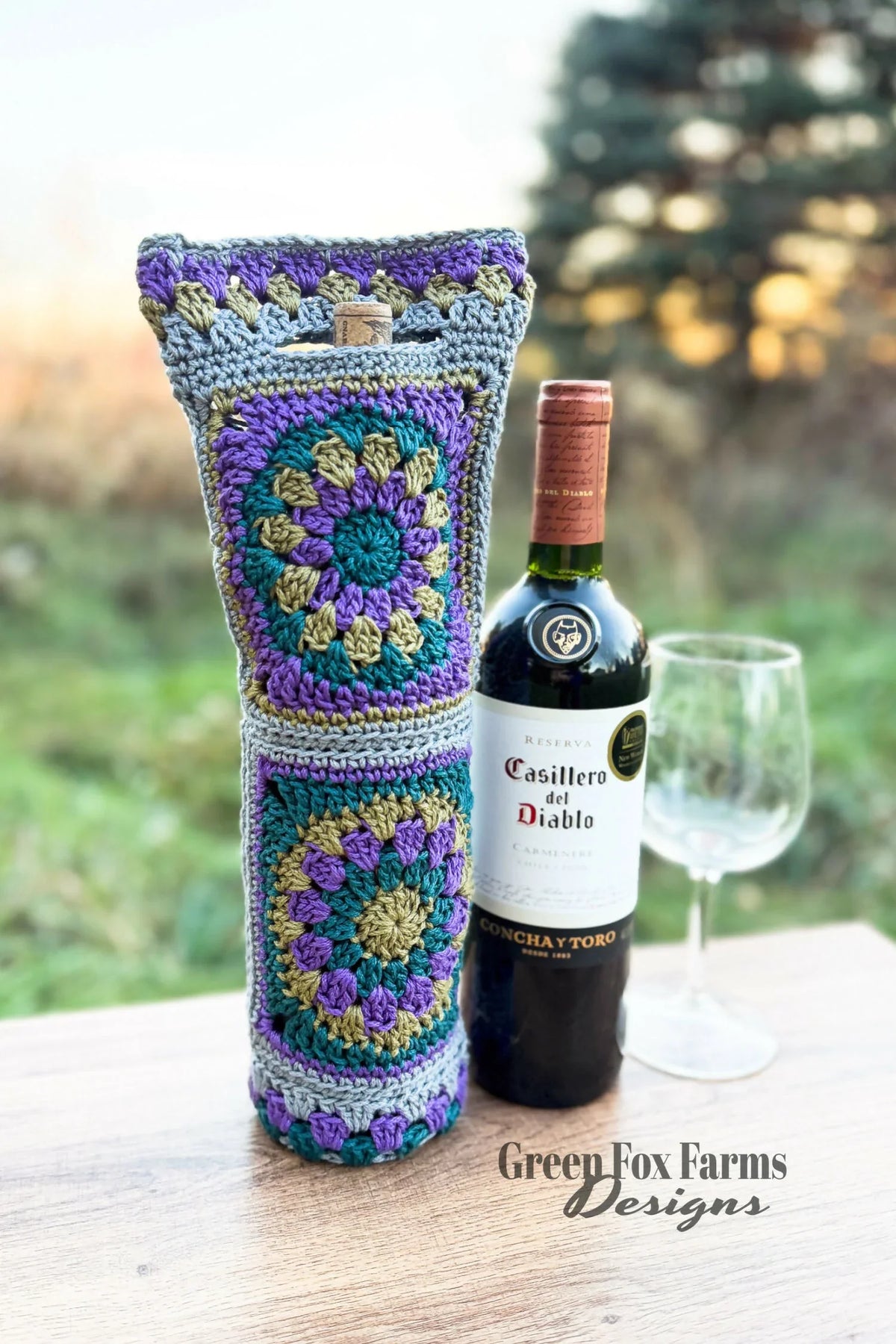 Calliope Wine Bottle Bag (Crochet)