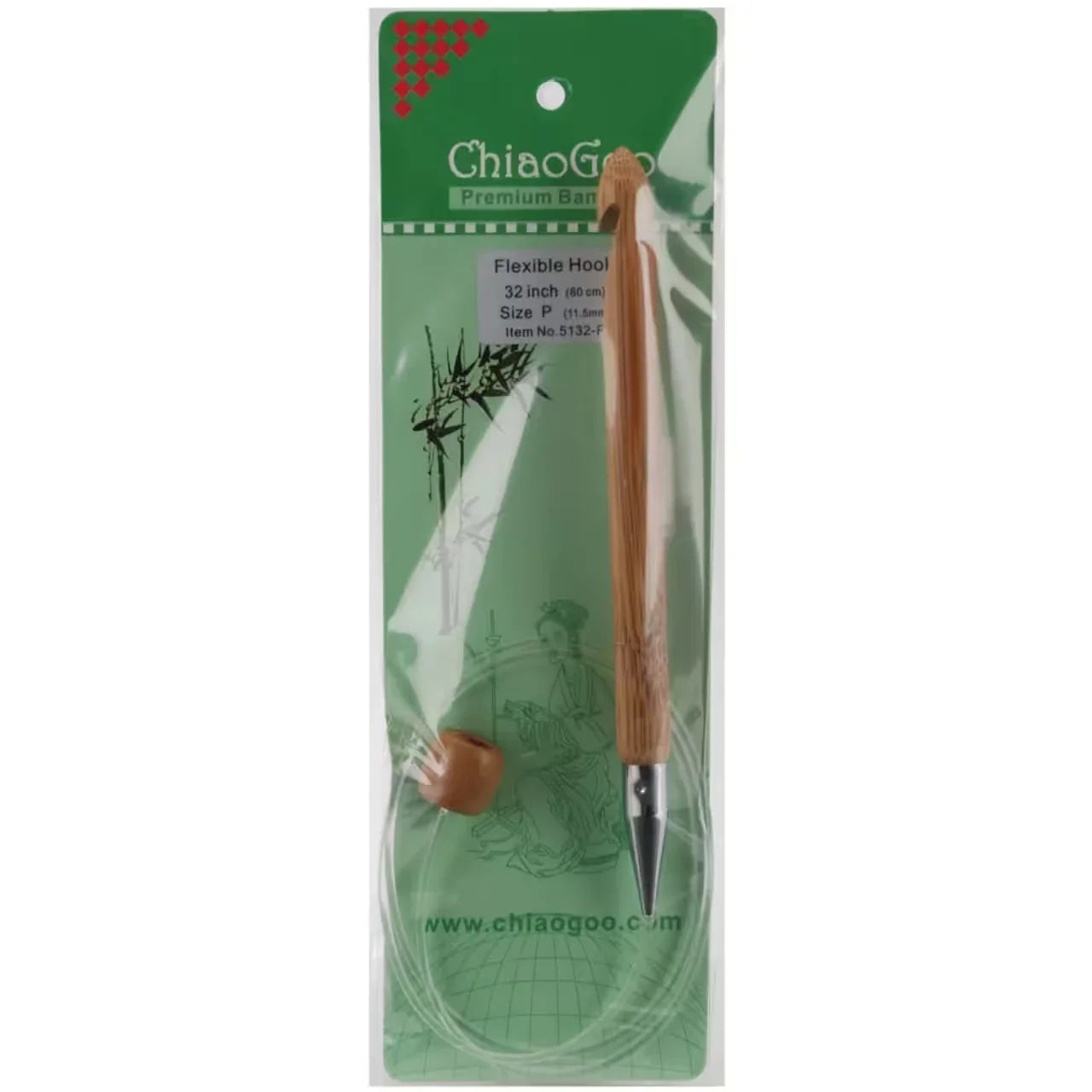 ChiaoGoo Flex Tunisian Hook 32" (Sizes G to P)