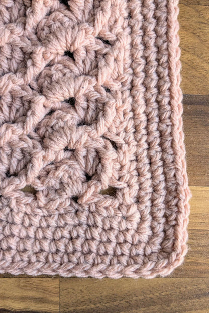 Chunky Slanted Shells Baby Blanket (Crochet)
