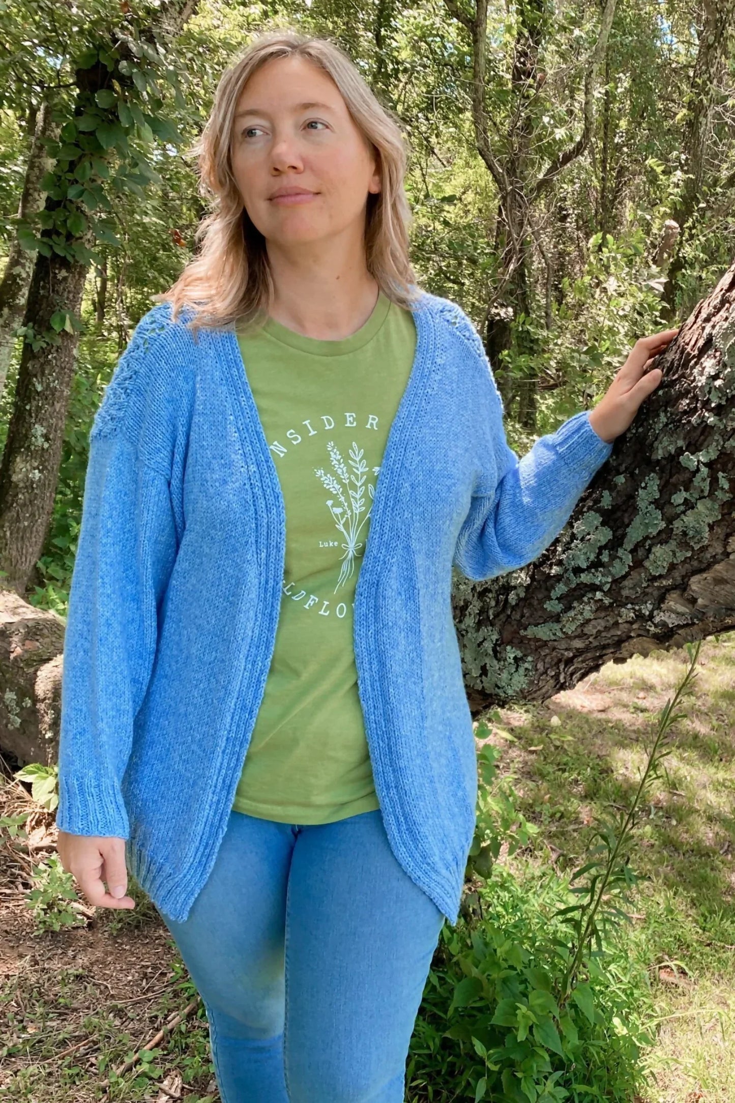 Lace Back Cardigan (Knit)