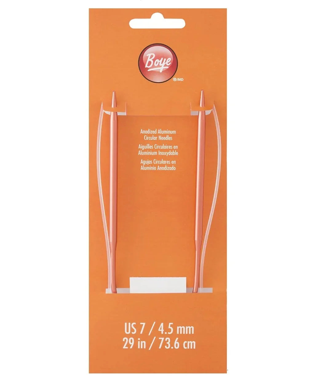Boye Aluminum Circular Knitting Needles 29" (Sizes 6 to 11)