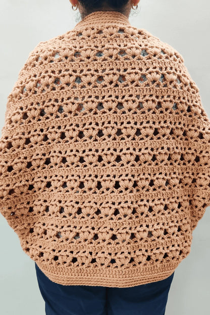Pumpkin Pie Cocoon Shrug (Crochet)