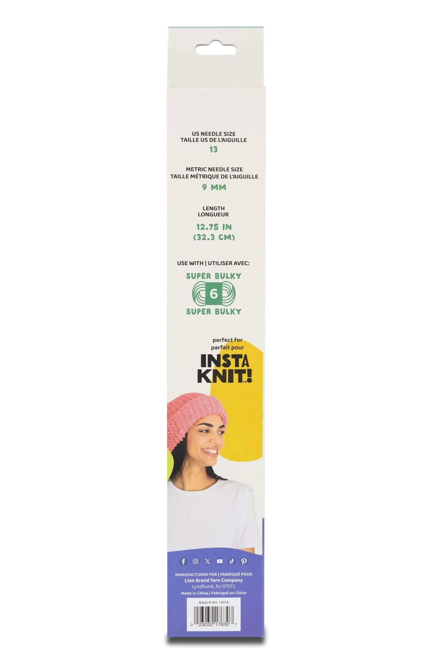 Lion Brand® Wooden Knitting Needles 12.75" Size 13 (9mm)
