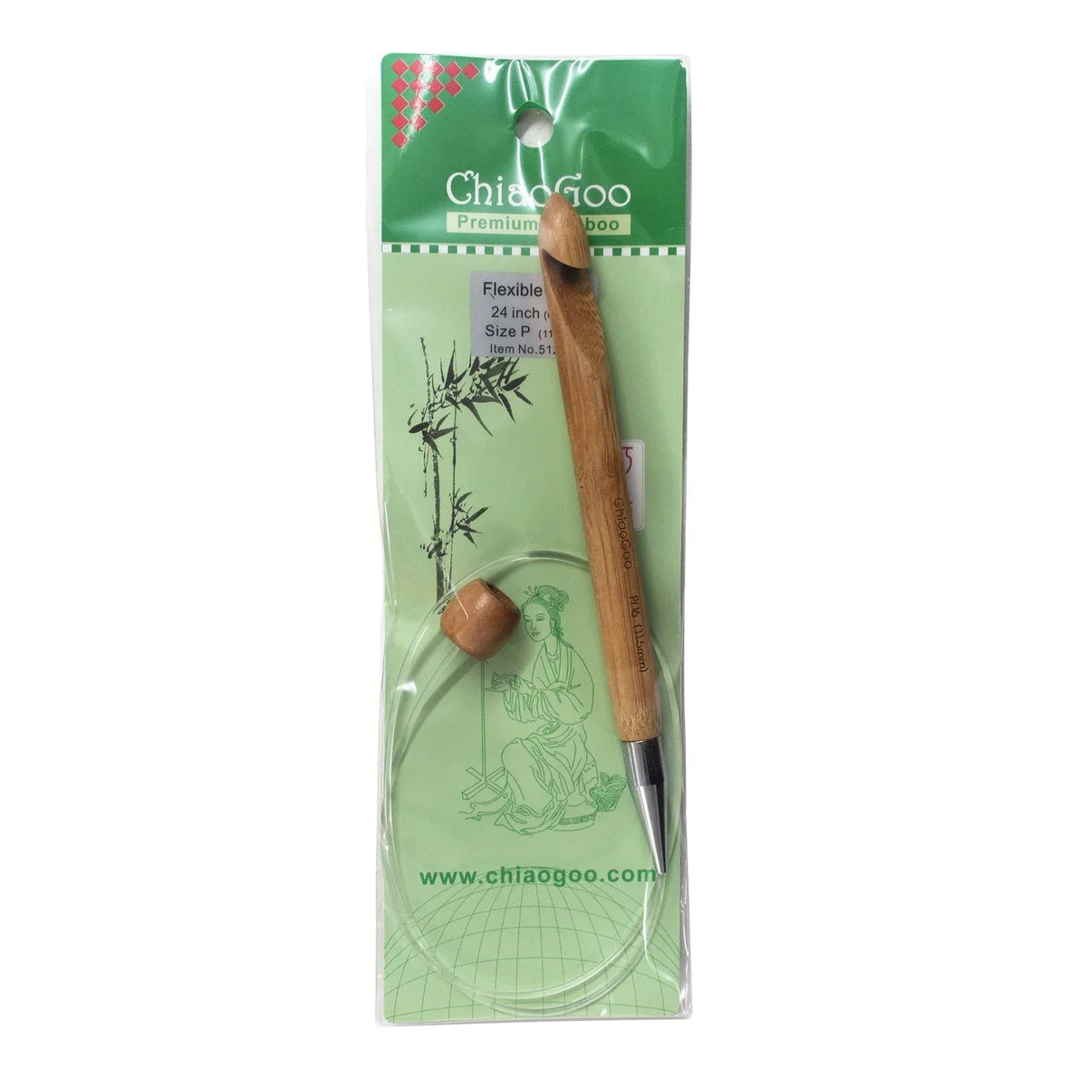 ChiaoGoo Flex Tunisian Hook 24" (Sizes G to Q)